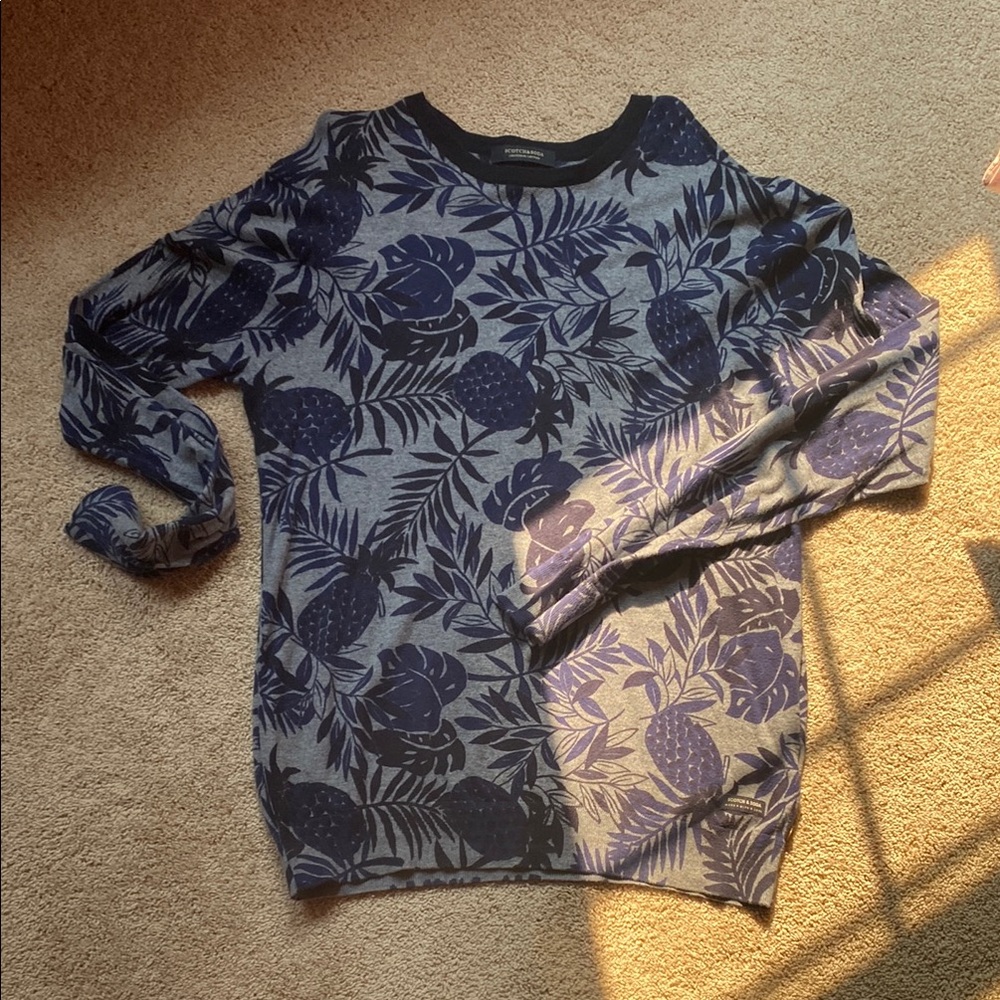 Scotch & Soda Blue Print Sweater